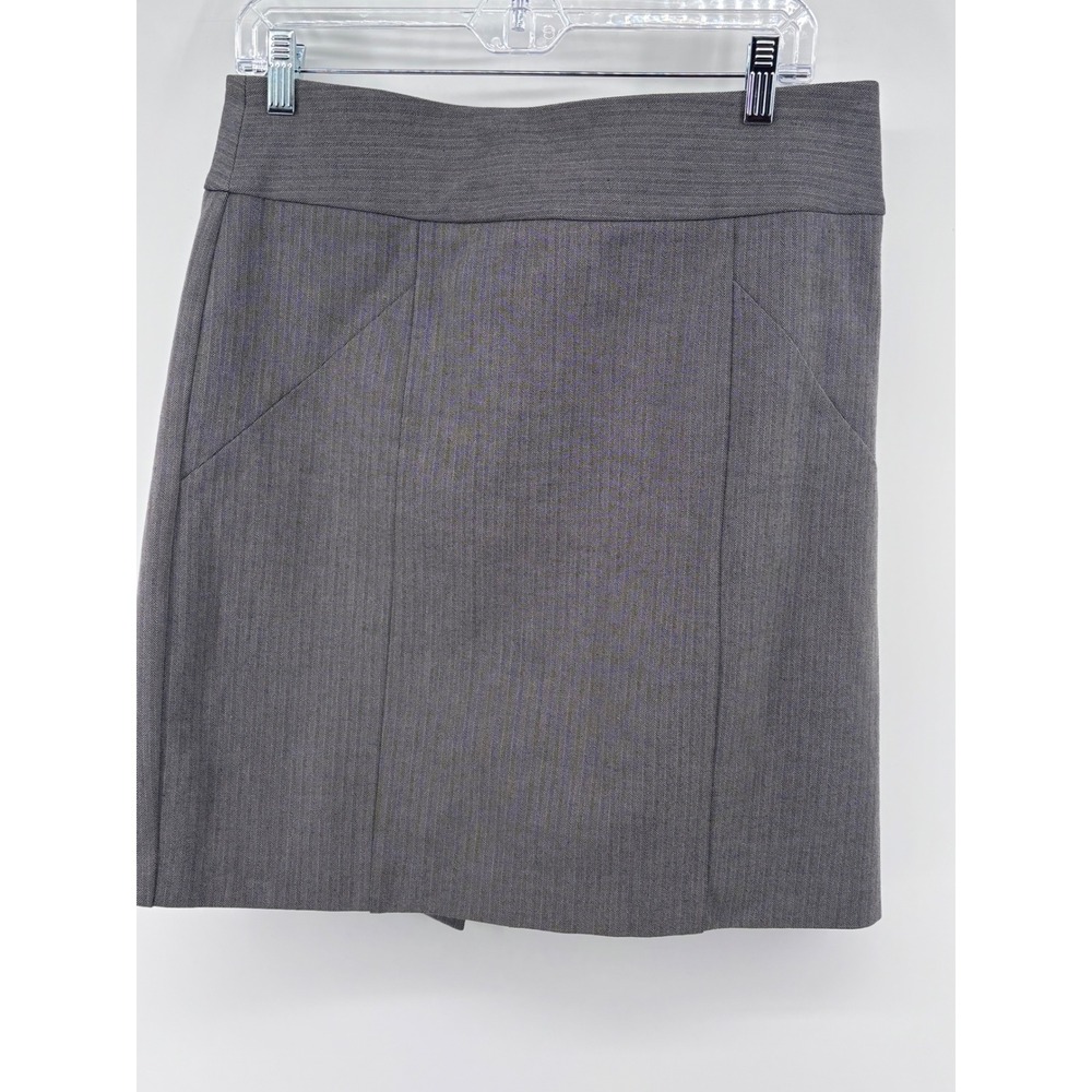 Banana Republic Herringbone Gray‎ Pencil Skirt Stretch Extensible Size 10